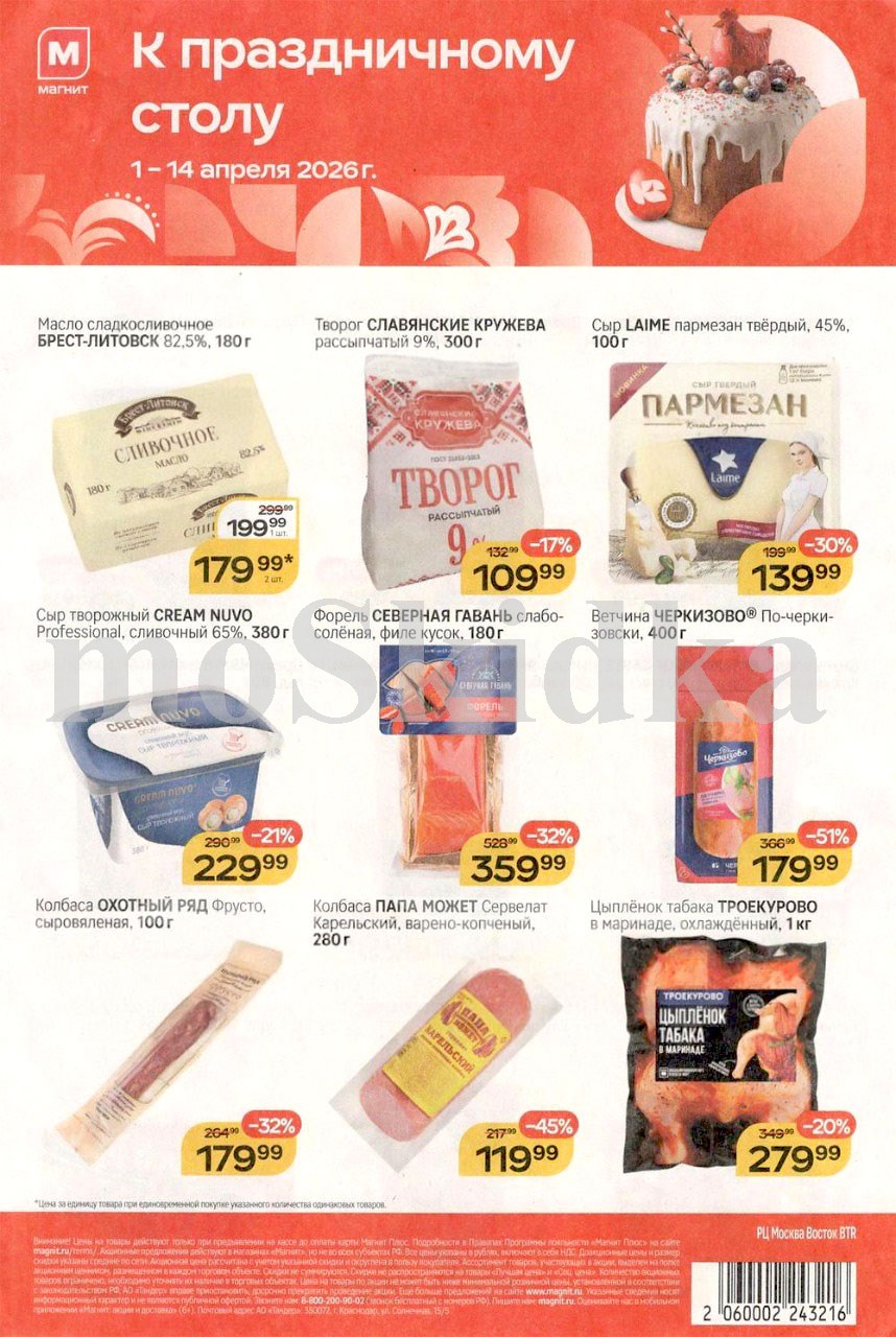 Акции Магнит апрель 2026 Пасхальный стол 